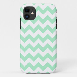 Mint Chevron Pattern iPhone 11 Case