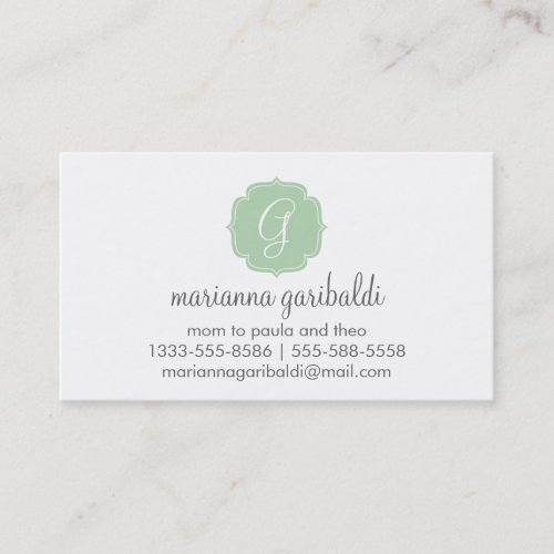 Mint Chevron Stripes Business Card Template