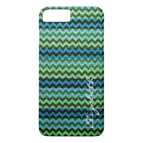 Mint Chevron Stripes Pattern iPhone 8 Plus7 Plus Case