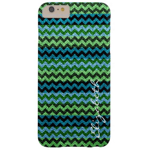 Mint Chevron Stripes Pattern Barely There iPhone 6 Plus Case