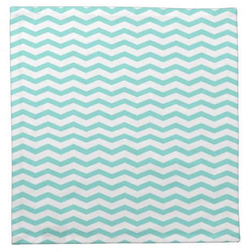 Mint chevron zig zag stipe pattern cloth napkin