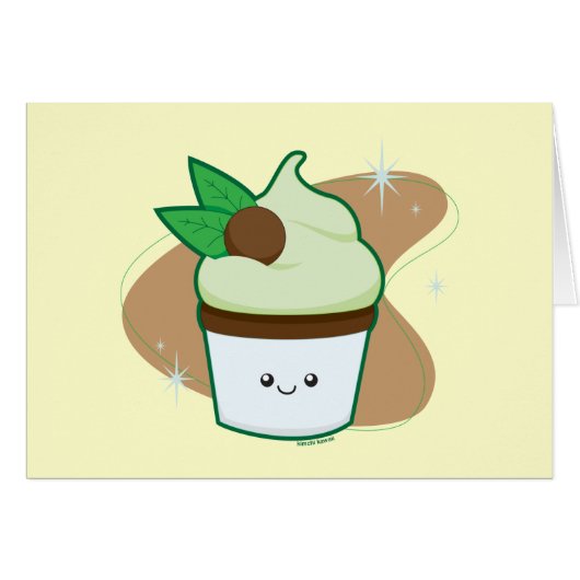 Mint Chip Cupcake Cards (Front Horizontal)
