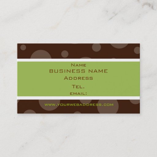 Customizable mint chocolate bubble profile cards business card template