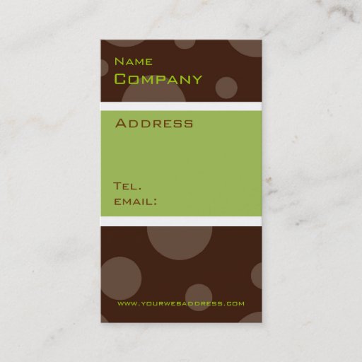 Customizable mint chocolate bubble, vertical profile cards business card