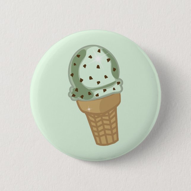 Mint Chocolate Chip Button (Front)