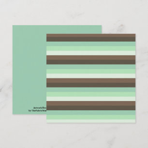 Mint Chocolate Chip Color Block Stripes  Card