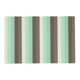 Mint Chocolate Chip Color Block Stripes  Placemat