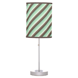 Mint Chocolate Chip Color Block Stripes Table Lamp
