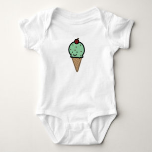 Mint Chocolate Chip Ice Cream Baby Bodysuit