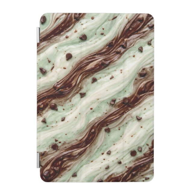 Mint Chocolate Chip Milkshake Marble Design iPad Mini Cover (Front)