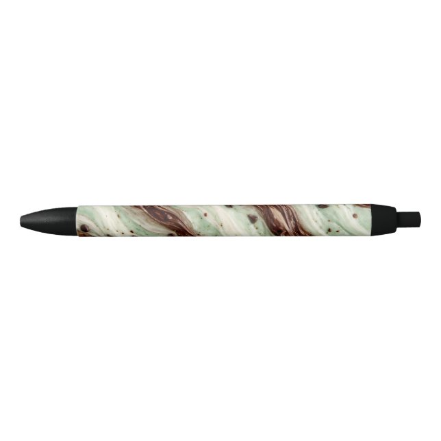 Mint Chocolate Chip Milkshake Marble Design Pen (Front)
