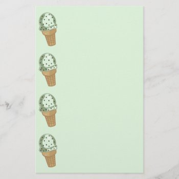 Mint Chocolate Chip Stationery by totallypainted at Zazzle