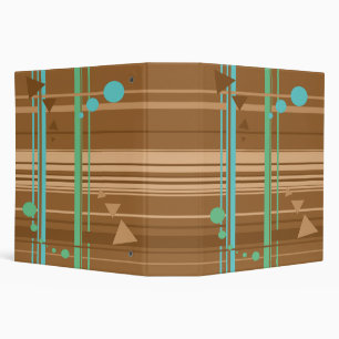 Mint Chocolate Geometry 3 Ring Binder