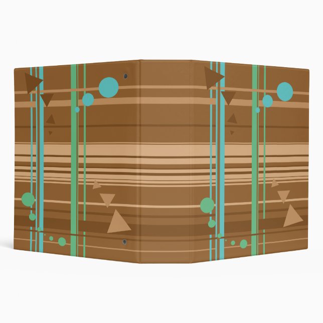 Mint Chocolate Geometry 3 Ring Binder (Background)