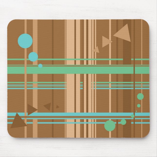 Mint Chocolate Geometry Mouse Pad (Front)