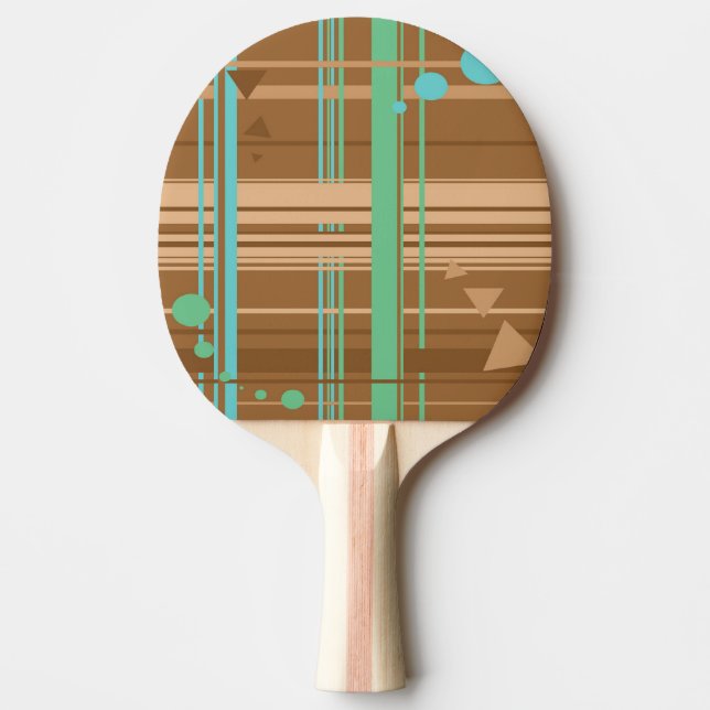 Mint Chocolate Geometry Ping-Pong Paddle (Front)