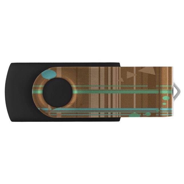 Mint Chocolate Geometry USB Flash Drive (Front)