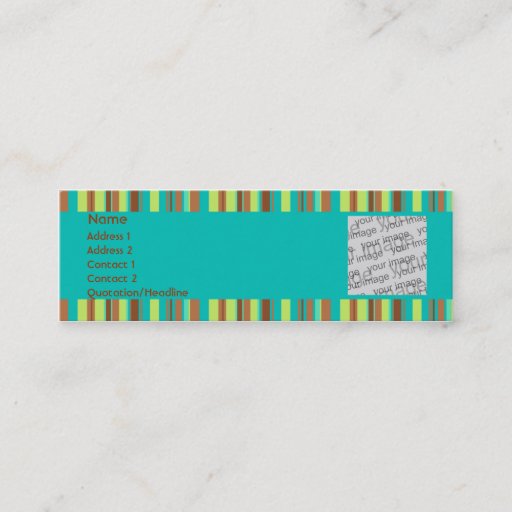 Customizable Mint Chocolate Profile Card Business Cards