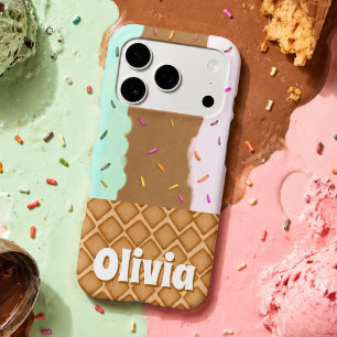 Mint Chocolate Strawberry Ice Cream Name iPhone 17 Pro Case