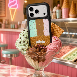 Mint Chocolate Strawberry Ice Cream Name iPhone 17 Pro Case