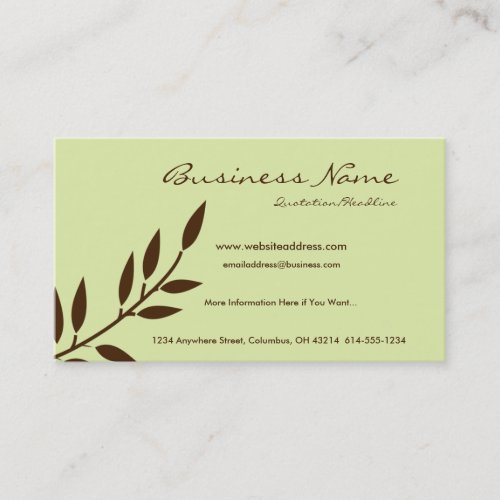 Mint Chocolate Vine Business Cards