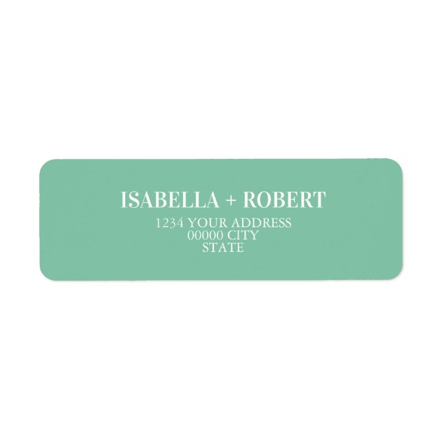 Mint classic Personalized wedding Label (Front)