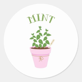Mint Classic Round Sticker by HopscotchDesigns at Zazzle