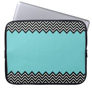 Mint Color Block Chevron Laptop Sleeve