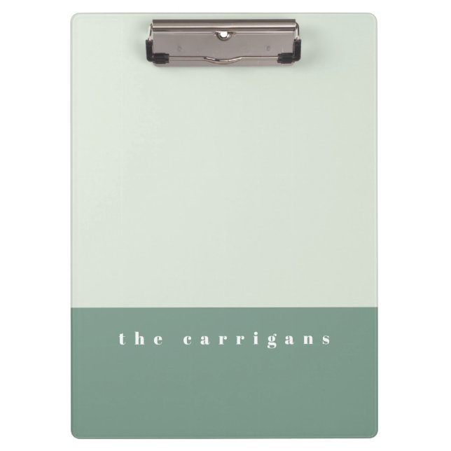 Mint Color Block Clipboard (Front)