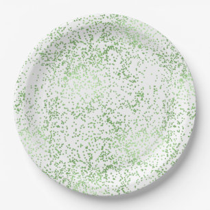 Mint Confetti Dots Birthday Paper Plates