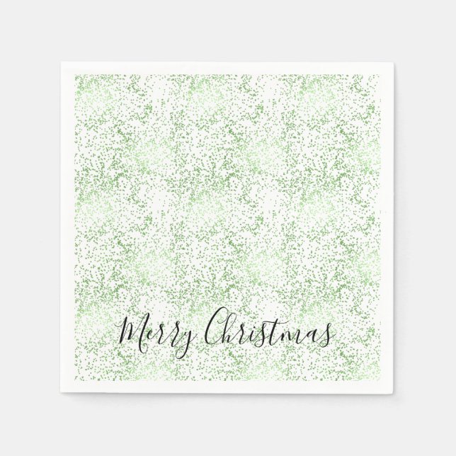 Mint Confetti Dots Christmas Napkins (Front)