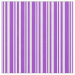 [ Thumbnail: Mint Cream and Dark Orchid Stripes Pattern Fabric ]