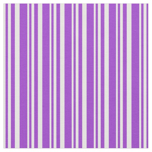 Mint Cream and Dark Orchid Stripes Pattern Fabric