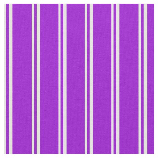 Mint Cream and Dark Violet Stripes Fabric