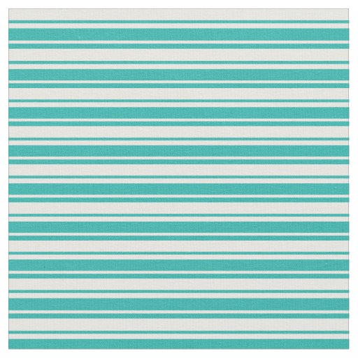 Mint Cream and Light Sea Green Pattern of Stripes Fabric
