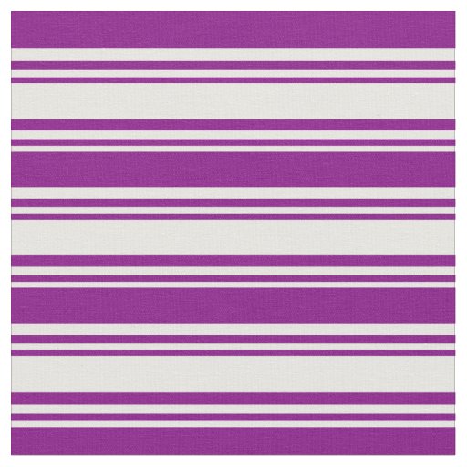 Mint Cream and Purple Lines/Stripes Pattern Fabric