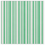 Mint Cream and Sea Green Stripes Pattern Fabric