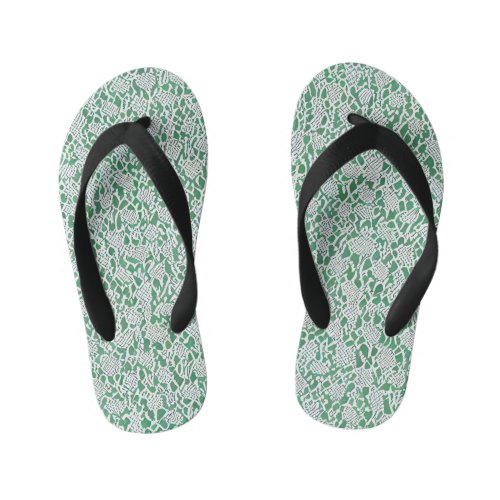 mint cream celadon light green blue gray kids flip flops