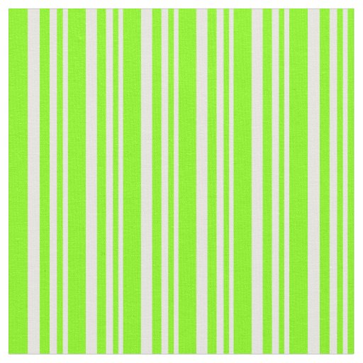 Mint Cream & Chartreuse Stripes Pattern Fabric