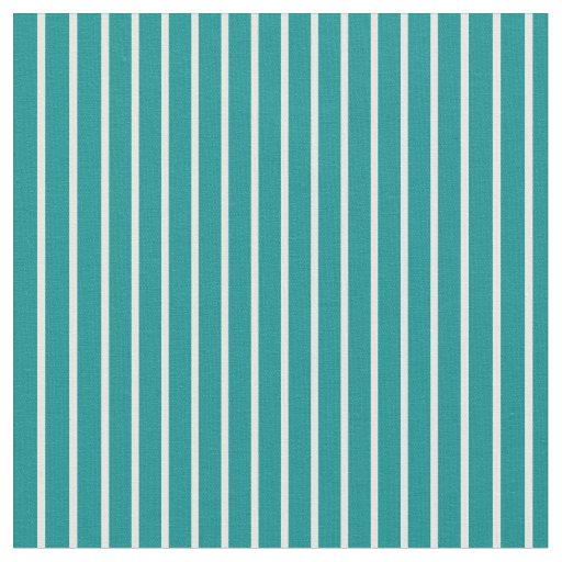 Mint Cream & Dark Cyan Stripes Pattern Fabric