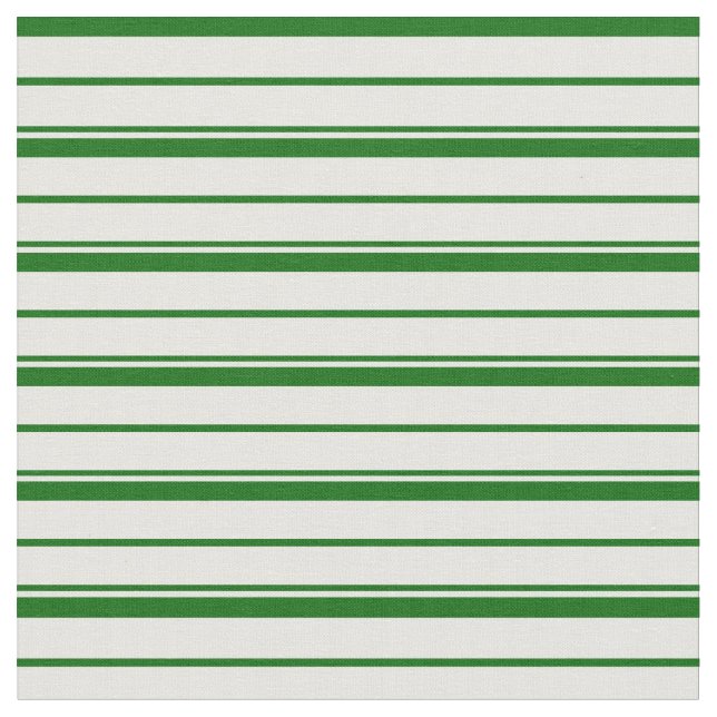 Mint Cream & Dark Green Colored Lines Fabric (Close Up)