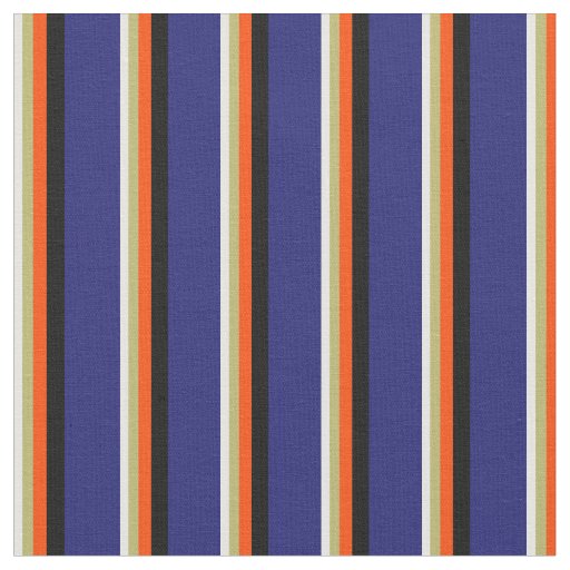 Mint Cream, Dark Khaki, Red, Black & Midnight Blue Fabric