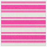 [ Thumbnail: Mint Cream, Deep Pink & Hot Pink Lines Fabric ]