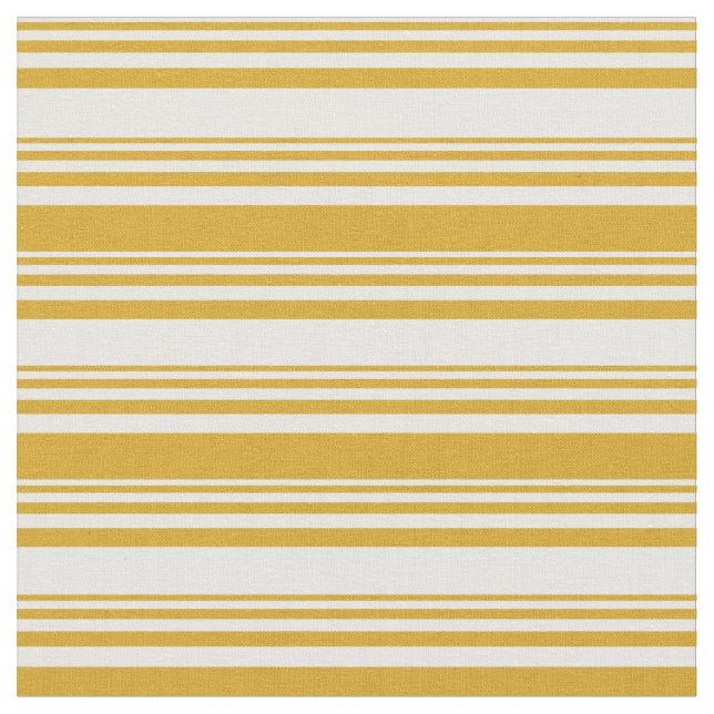Mint Cream & Goldenrod Lined/Striped Pattern Fabric (Close Up)