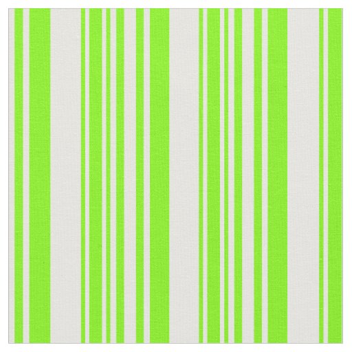 Mint Cream & Green Lined Pattern Fabric