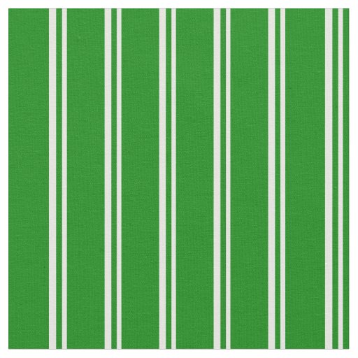 Mint Cream & Green Lines Pattern Fabric