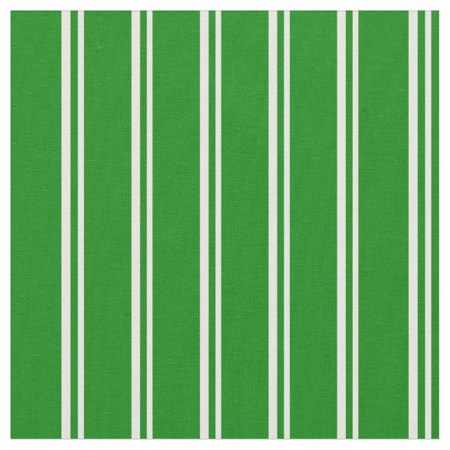 Mint Cream & Green Lines Pattern Fabric (Close Up)