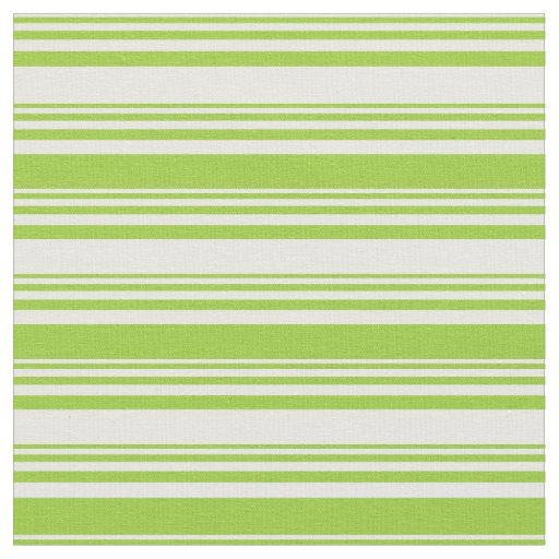 Mint Cream & Green Striped/Lined Pattern Fabric