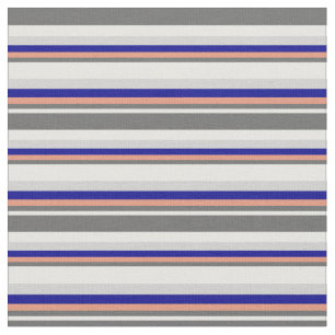 Mint Cream, Grey, Dark Salmon, Blue & Light Grey Fabric