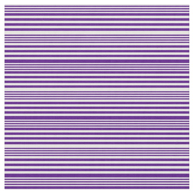 Mint Cream & Indigo Colored Stripes Fabric (Close Up)